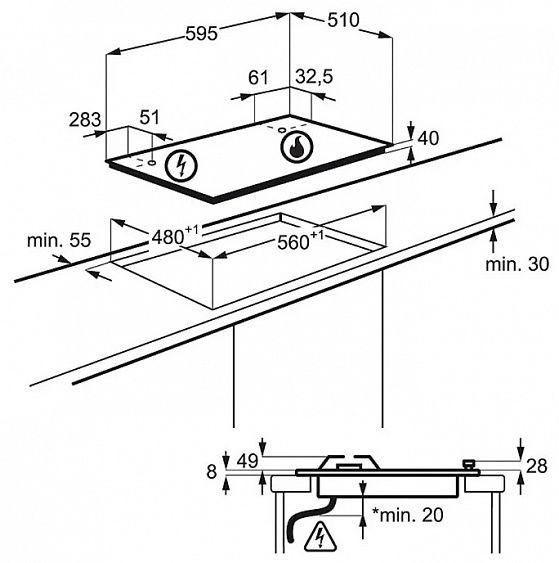 Встраиваемая газовая варочная панель Zanussi GPZ 263 SN купить с доставкой по Москве и Московской области в интернет-магазине ТехноВегас