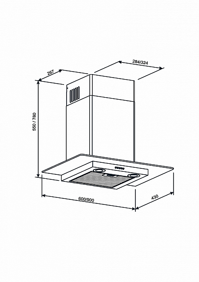 Вытяжка KUPPERSBERG LORA 90 X купить с доставкой по Москве и Московской области в интернет-магазине ТехноВегас