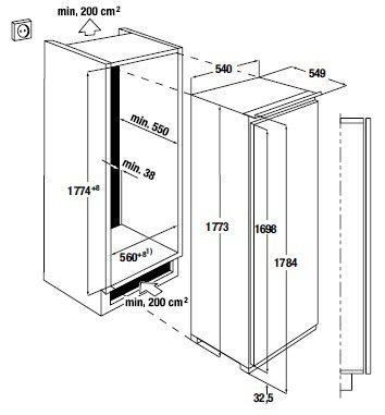 Холодильник KUPPERSBUSCH ikef 3290-1 купить с доставкой по Москве и Московской области в интернет-магазине ТехноВегас