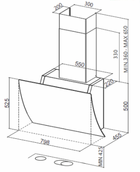 Вытяжка FABER 110.0324.908  VERSUS WH A80 купить с доставкой по Москве и Московской области в интернет-магазине ТехноВегас