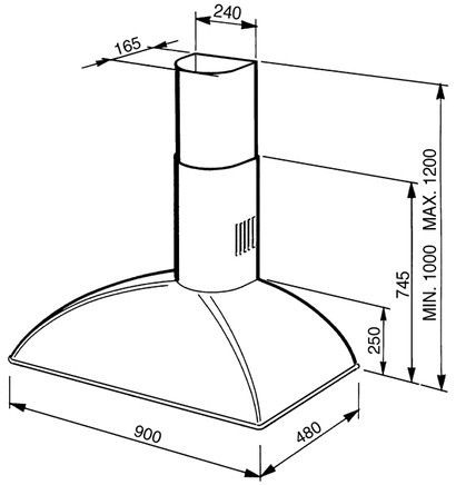 Вытяжка SMEG KSE89D купить с доставкой по Москве и Московской области в интернет-магазине ТехноВегас