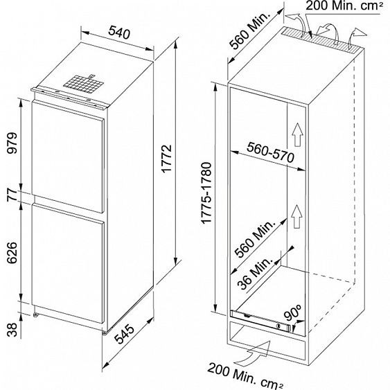 Холодильник Franke FCB 320 NR ENF V A+ купить с доставкой по Москве и Московской области в интернет-магазине ТехноВегас