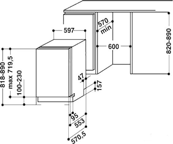 Встраиваемая посудомойка WHIRLPOOL adg 7653 a+ pc tr купить с доставкой по Москве и Московской области в интернет-магазине ТехноВегас