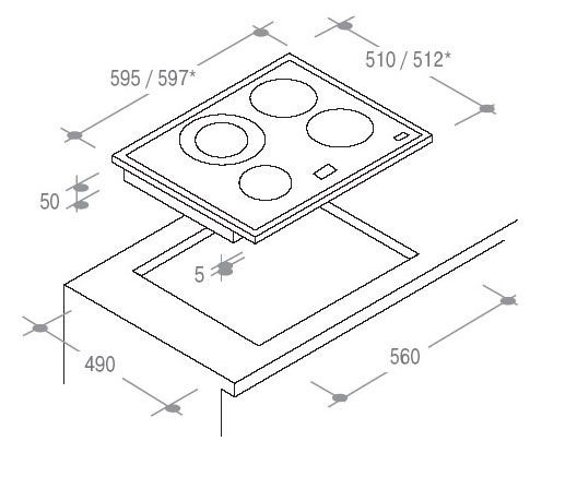 Поверхность CANDY clgc 64 sg gh купить с доставкой по Москве и Московской области в интернет-магазине ТехноВегас