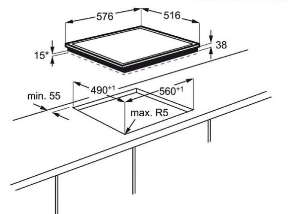 Поверхность ELECTROLUX EHF 6240 XXK купить с доставкой по Москве и Московской области в интернет-магазине ТехноВегас
