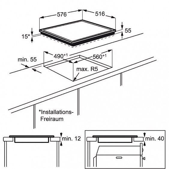 Поверхность AEG  hk563415xb купить с доставкой по Москве и Московской области в интернет-магазине ТехноВегас