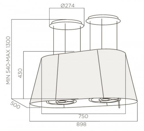 Вытяжка ELICA TWIN IX/F 90 купить с доставкой по Москве и Московской области в интернет-магазине ТехноВегас