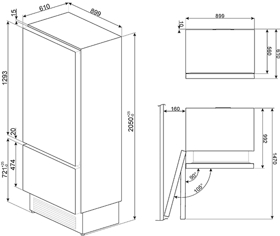 Холодильник SMEG RI96LSI купить с доставкой по Москве и Московской области в интернет-магазине ТехноВегас