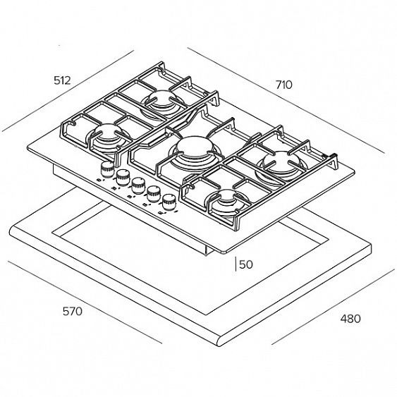 Поверхность TEKA cgw lux 70 5g ai al tr купить с доставкой по Москве и Московской области в интернет-магазине ТехноВегас