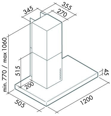 Вытяжка FALMEC lux isola 120 ix (800) купить с доставкой по Москве и Московской области в интернет-магазине ТехноВегас