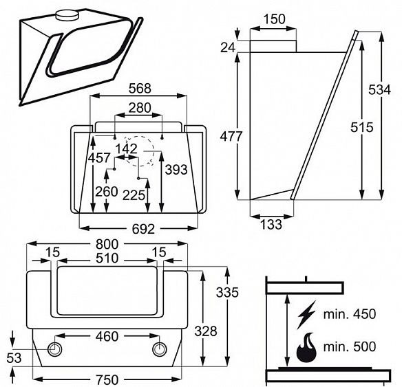 Вытяжной вентилятор ELECTROLUX EFV80465OW купить с доставкой по Москве и Московской области в интернет-магазине ТехноВегас