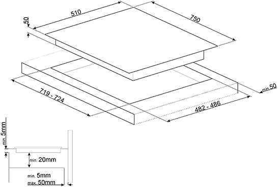 Комбинированная варочная панель Smeg PM6721WLDX