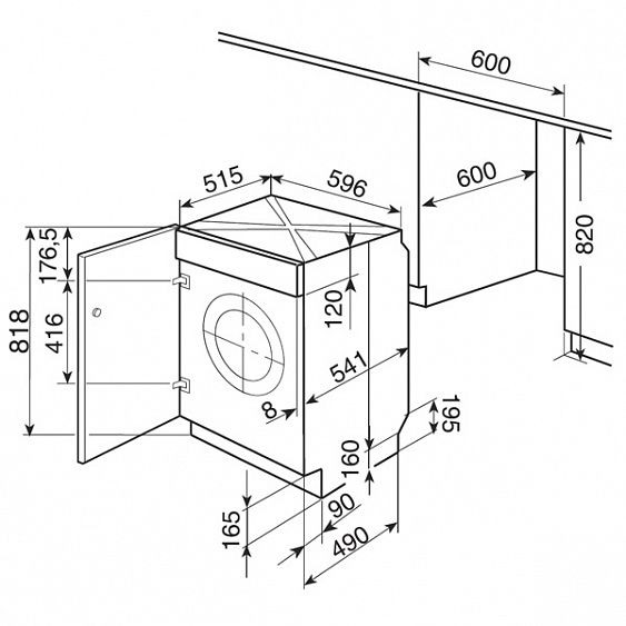 Встраиваемая стиральная машина ELECTROLUX ewg 14550 w