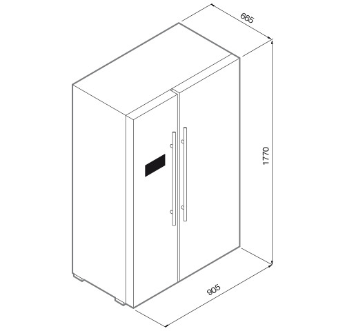 Холодильник GRAUDE SBS 180.0 E купить с доставкой по Москве и Московской области в интернет-магазине ТехноВегас