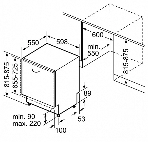 Встраиваемая посудомоечная машина Bosch SMV 68 TX 03 E купить с доставкой по Москве и Московской области в интернет-магазине ТехноВегас