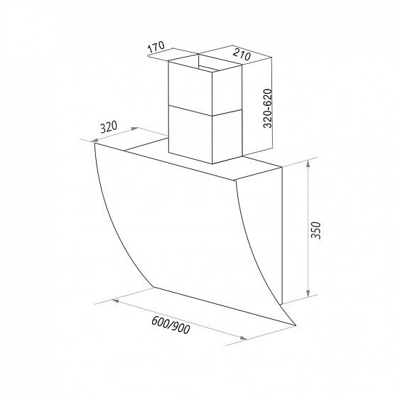 Вытяжка MAUNFELD SKY STAR PUSH 60 белое стекло купить с доставкой по Москве и Московской области в интернет-магазине ТехноВегас