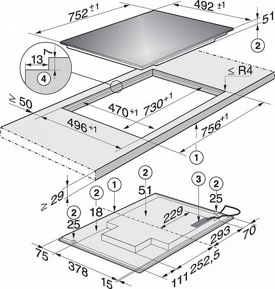 Варочная панель MIELE KM6839 встр.заподлицо