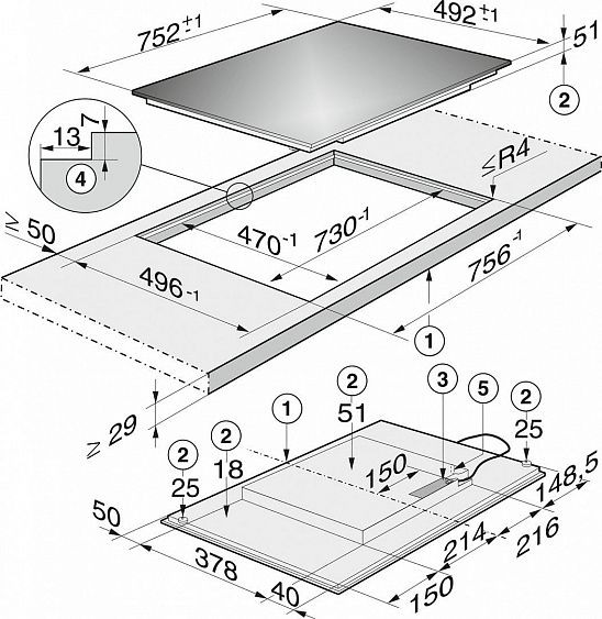 Варочная панель MIELE KM6349-1 белый встр.заподлицо купить с доставкой по Москве и Московской области в интернет-магазине ТехноВегас
