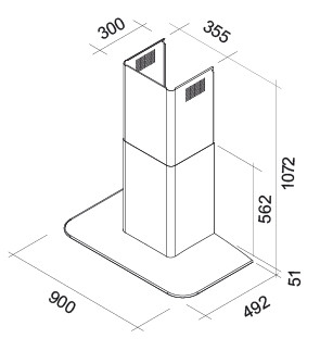 Вытяжка FALMEC vela nrs parete 800 90 wh