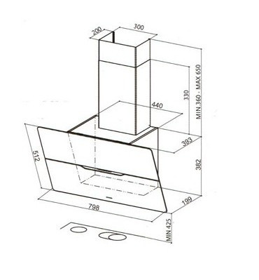 Вытяжка Faber JOLIE BK A80 купить с доставкой по Москве и Московской области в интернет-магазине ТехноВегас