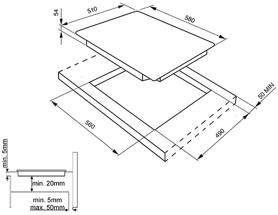 Поверхность SMEG sim561b