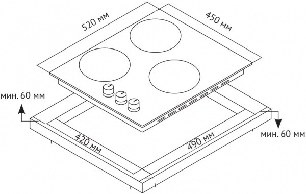 Варочная панель KORTING HG 465 CTRN купить с доставкой по Москве и Московской области в интернет-магазине ТехноВегас