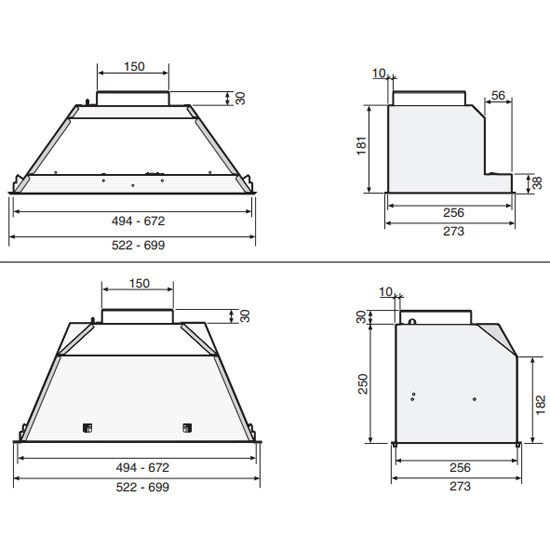 Встраиваемая вытяжка Zigmund & Shtain K 376.51 W купить с доставкой по Москве и Московской области в интернет-магазине ТехноВегас