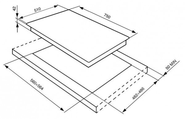 Поверхность SMEG p755an