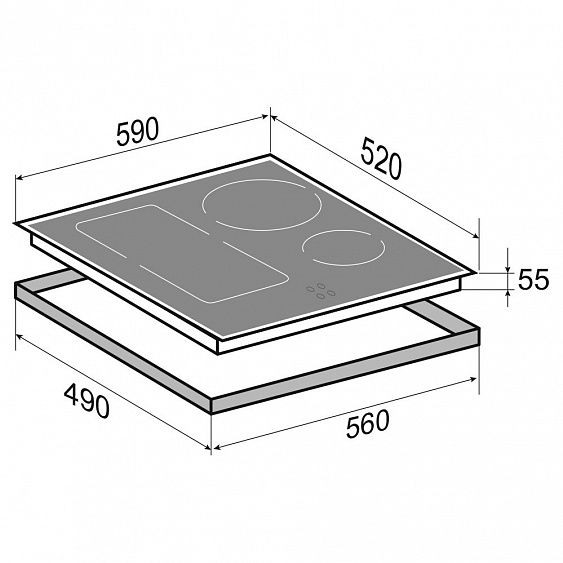 Варочная поверхность ZIGMUND & SHTAIN CI 34.6 W купить с доставкой по Москве и Московской области в интернет-магазине ТехноВегас