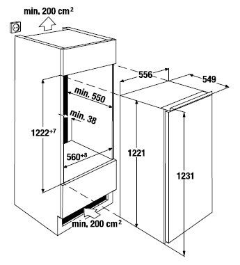 Встраиваемый холодильник KUPPERSBUSCH ikef 2380-1