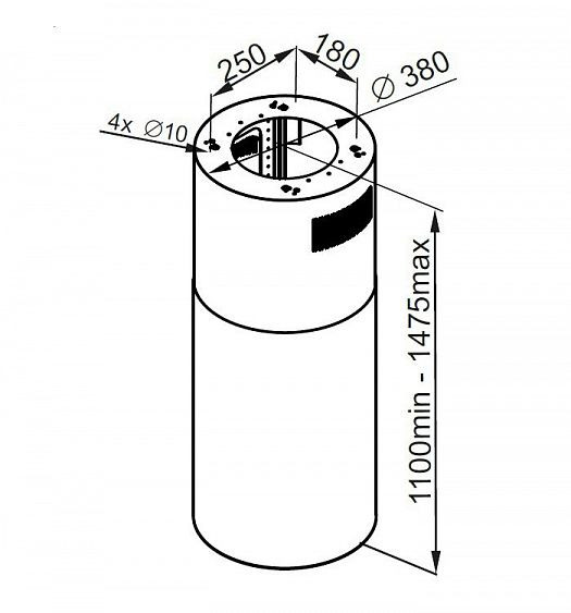 Вытяжка MAUNFELD LEE PUSH 39 белый