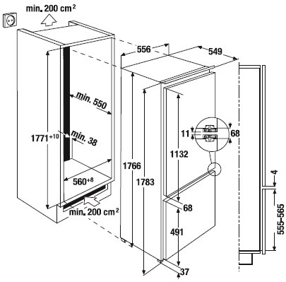 Встраиваемый холодильник KUPPERSBUSCH IKEF 3080-3Z3 купить с доставкой по Москве и Московской области в интернет-магазине ТехноВегас