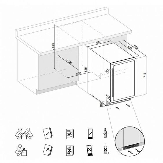 Винный шкаф DUNAVOX DX-53.130DBK/DP