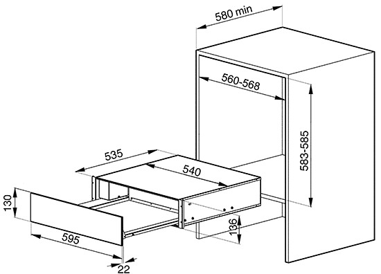 Подогреватель посуды SMEG ctp15x