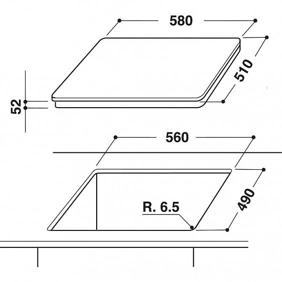 Электрическая поверхность HOTPOINT-ARISTON KIA 641 B C купить с доставкой по Москве и Московской области в интернет-магазине ТехноВегас