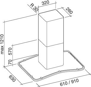 Вытяжка FALMEC ASTRA ISOLA 90 IX (800) ECP CASI90.E0P1#I491F купить с доставкой по Москве и Московской области в интернет-магазине ТехноВегас