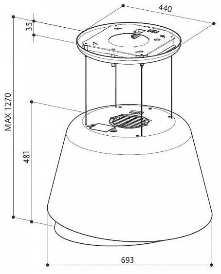 Вытяжка Faber BELLE PLUS GOLD/W.DG MATT