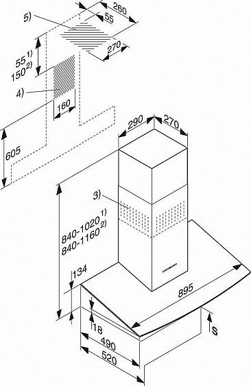 Вытяжка MIELE DA5996W сталь EDST