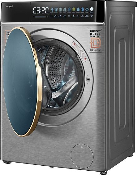 Стиральная машина WEISSGAUFF WMD 58411 Direct Drive Inverter Premium Steam Steel купить с доставкой по Москве и Московской области в интернет-магазине ТехноВегас