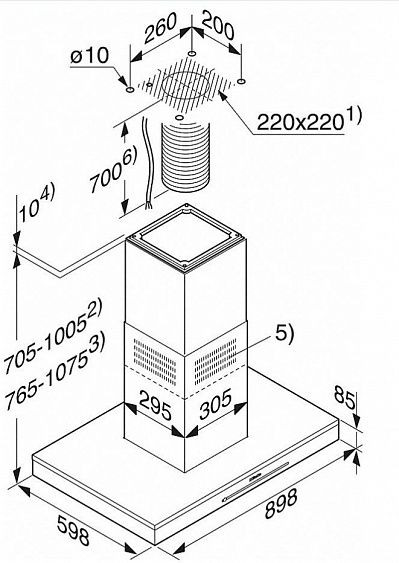 Каминная вытяжка MIELE DA 6698 D BRWS купить с доставкой по Москве и Московской области в интернет-магазине ТехноВегас
