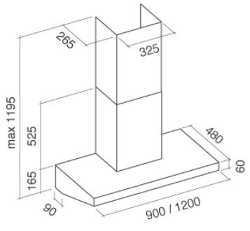 Вытяжка FALMEC MARTE PRO 120 inox (950) пристенная CMHN20.E3P2#ZZZI410F купить с доставкой по Москве и Московской области в интернет-магазине ТехноВегас