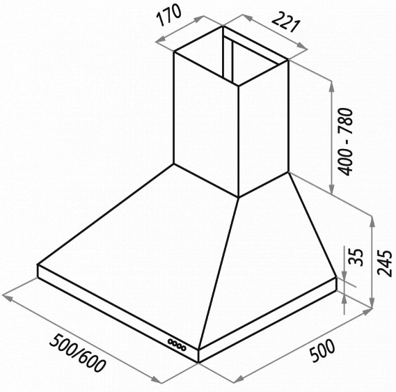 Вытяжка MAUNFELD CORSA LIGHT 60 (C) нержавейка купить с доставкой по Москве и Московской области в интернет-магазине ТехноВегас