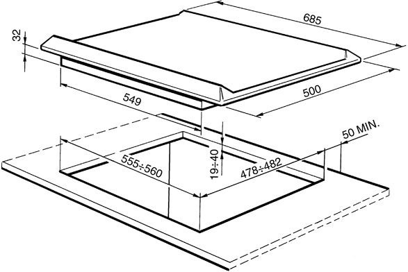 Поверхность SMEG srv 576 x.1