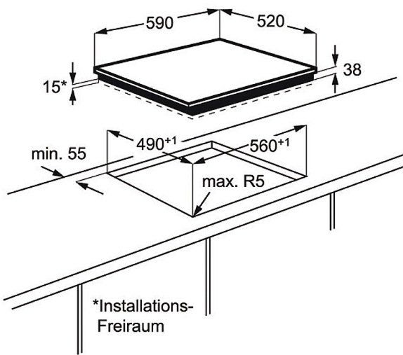 Поверхность AEG hk 654077 fb