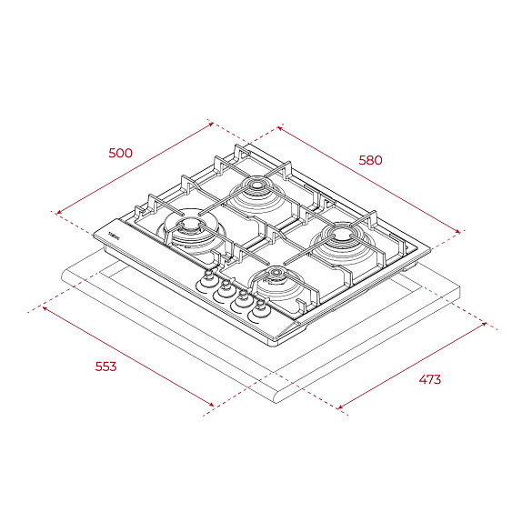 Варочная поверхность TEKA GSC 64320 RBN AT OB купить с доставкой по Москве и Московской области в интернет-магазине ТехноВегас