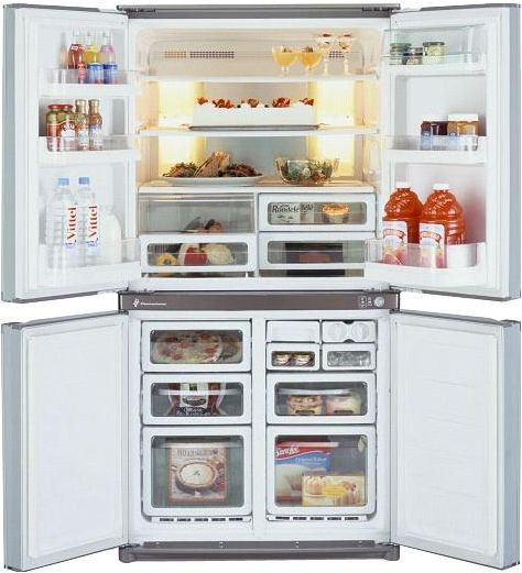 Холодильник Sharp SJ-F78PEBE бежевый купить с доставкой по Москве и Московской области в интернет-магазине ТехноВегас