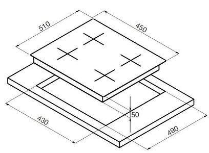 Стеклокерамическая панель Korting HK 42031 BW