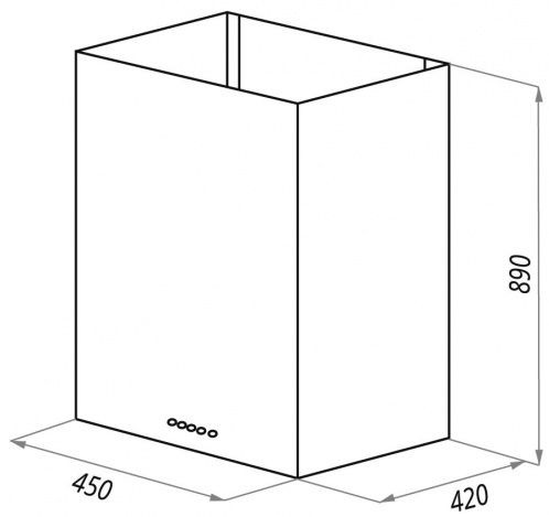 Каминная вытяжка Maunfeld Bath Plus 45 нержавейка купить с доставкой по Москве и Московской области в интернет-магазине ТехноВегас