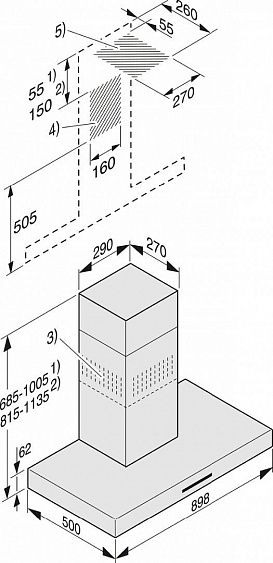 Вытяжка MIELE DA4298W сталь