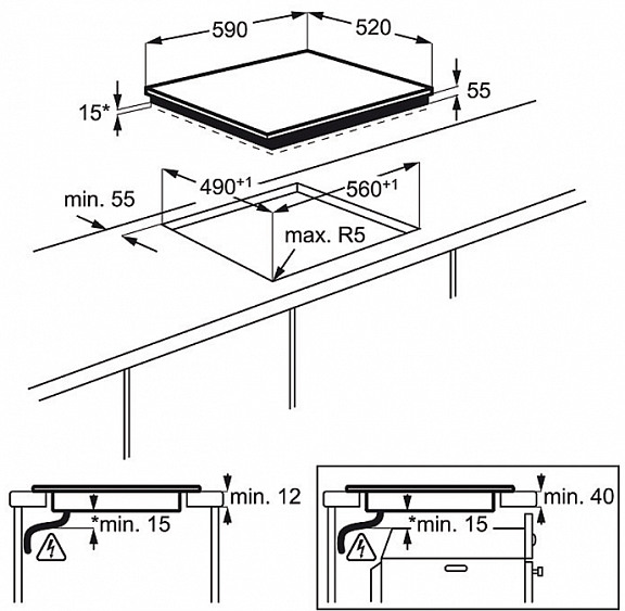 Поверхность ELECTROLUX ehh 96540 fk